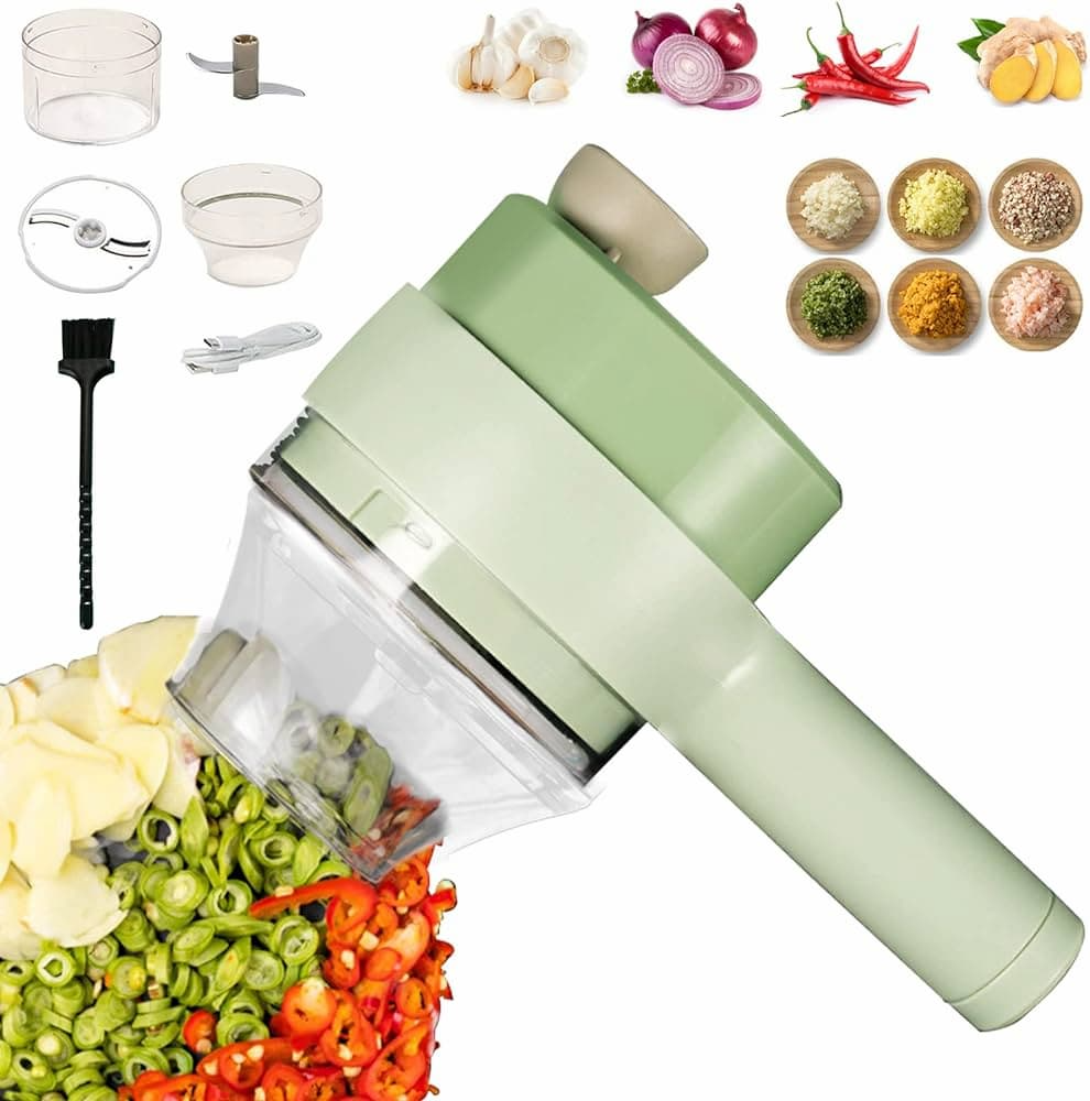 4 in 1 Handheld Electric Vegetable Cutter, USB