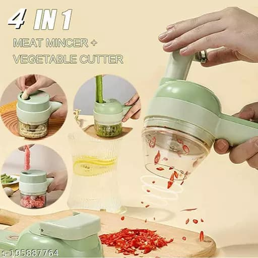 4 in 1 Handheld Electric Vegetable Cutter, USB
