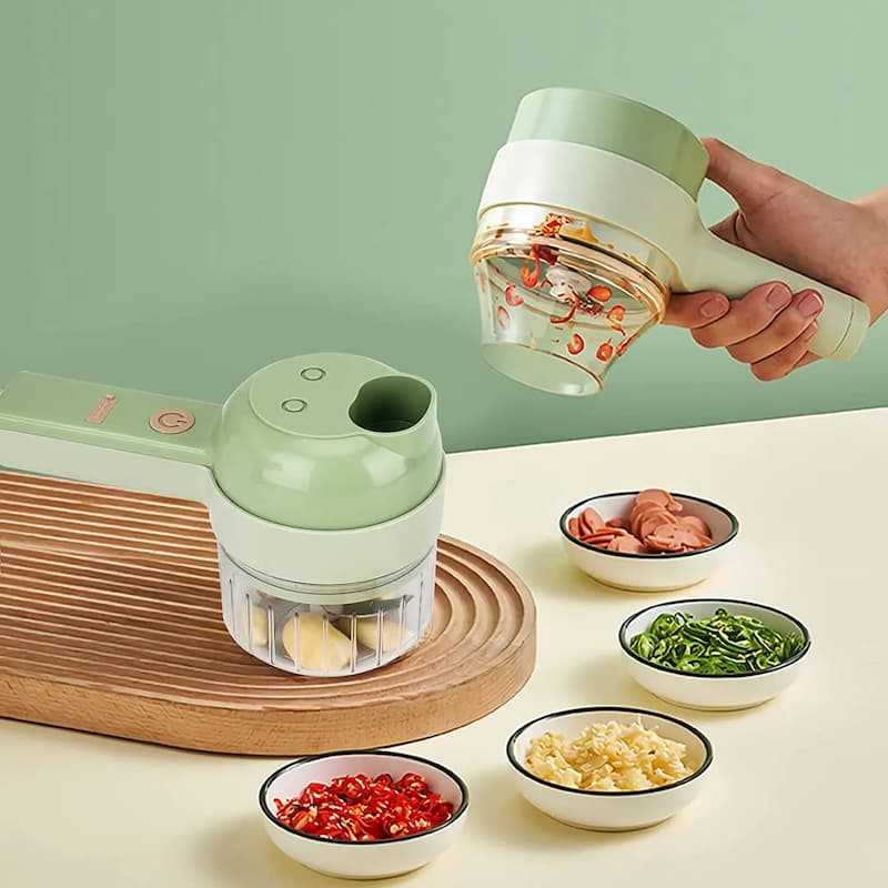 4 in 1 Handheld Electric Vegetable Cutter, USB