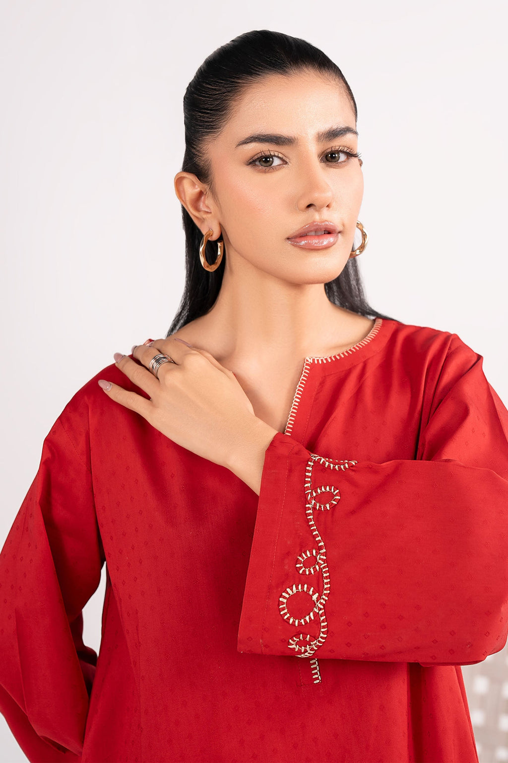 2 Pc Dyed Dobby Cotton Suit