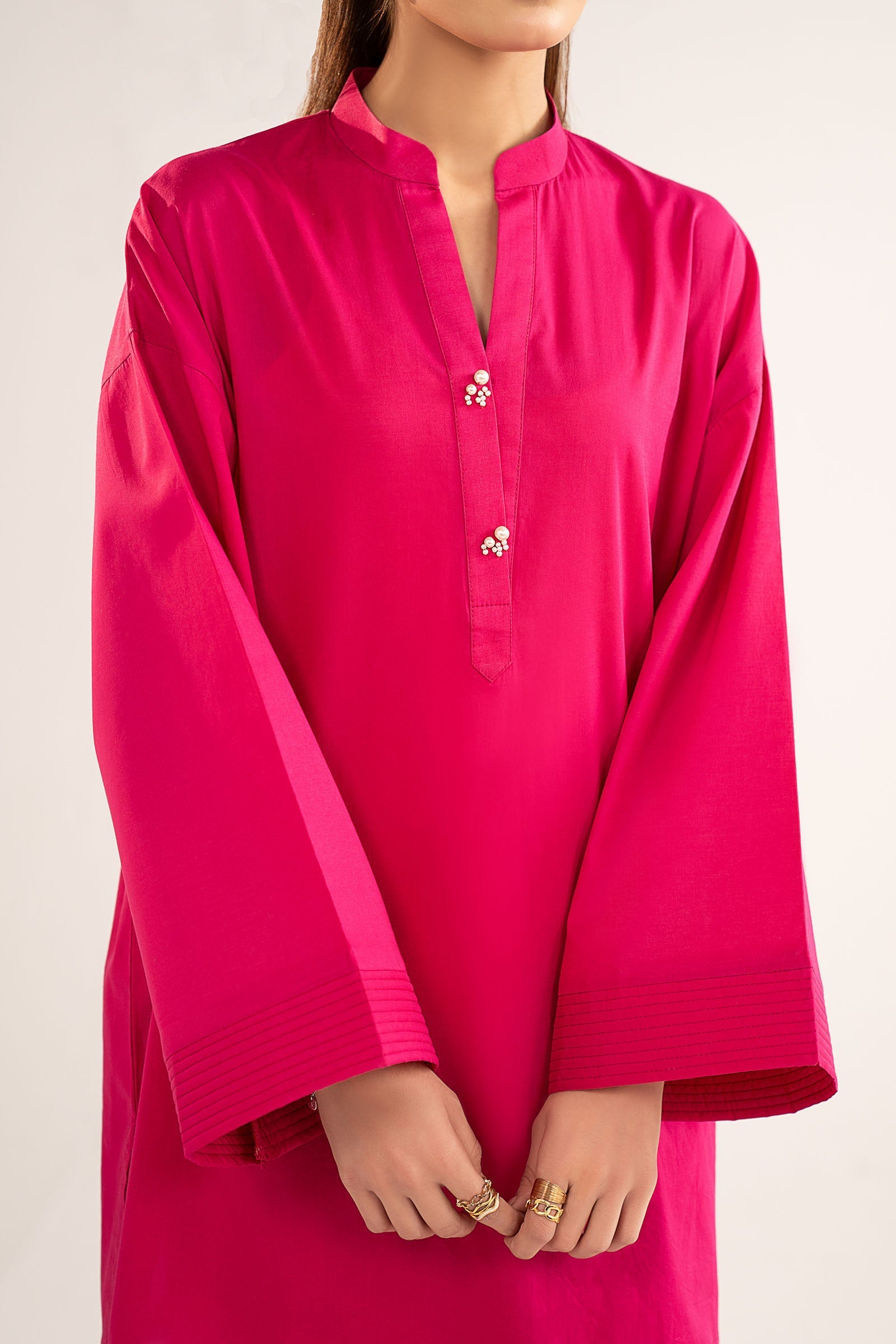 2 Pc Dyed Lawn Suit Straight Shirt