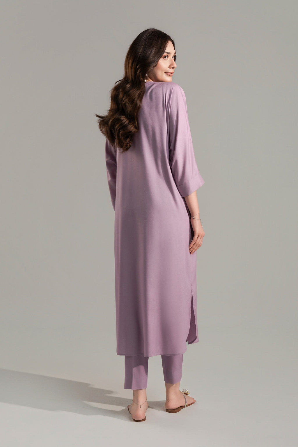 2 Pc Dyed Arabic Lawn Suit