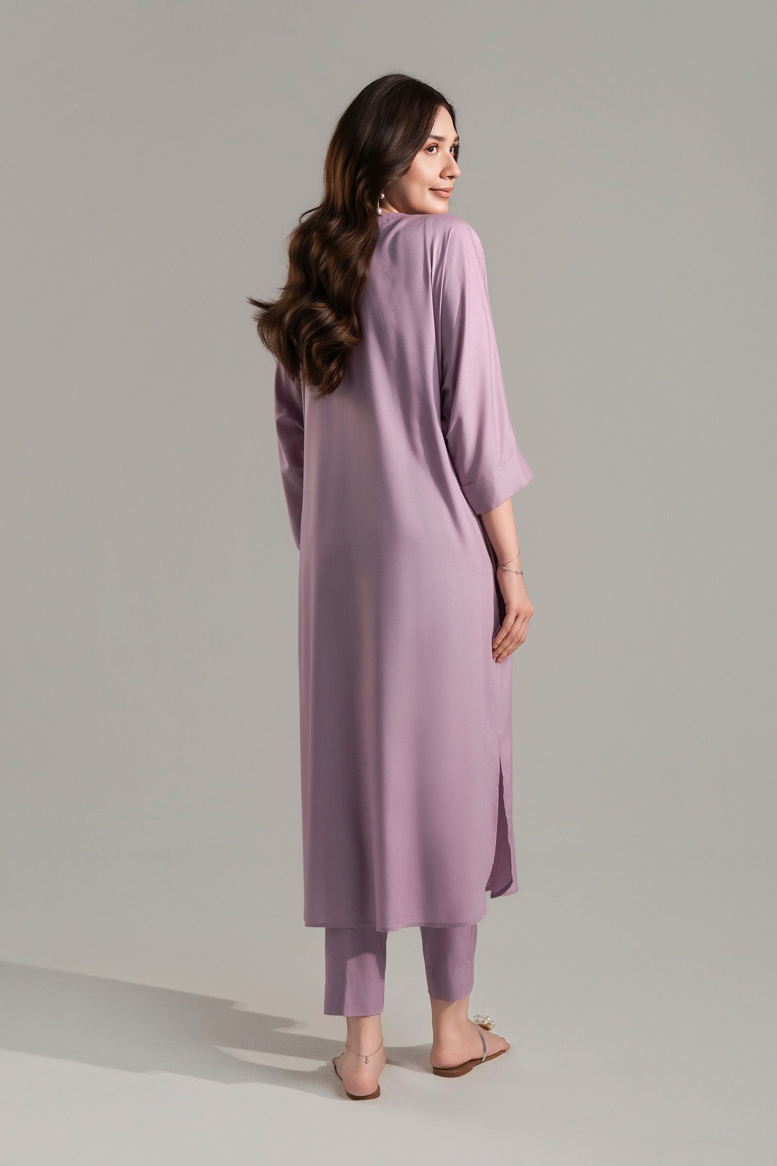 2 Pc Dyed Arabic Lawn Suit