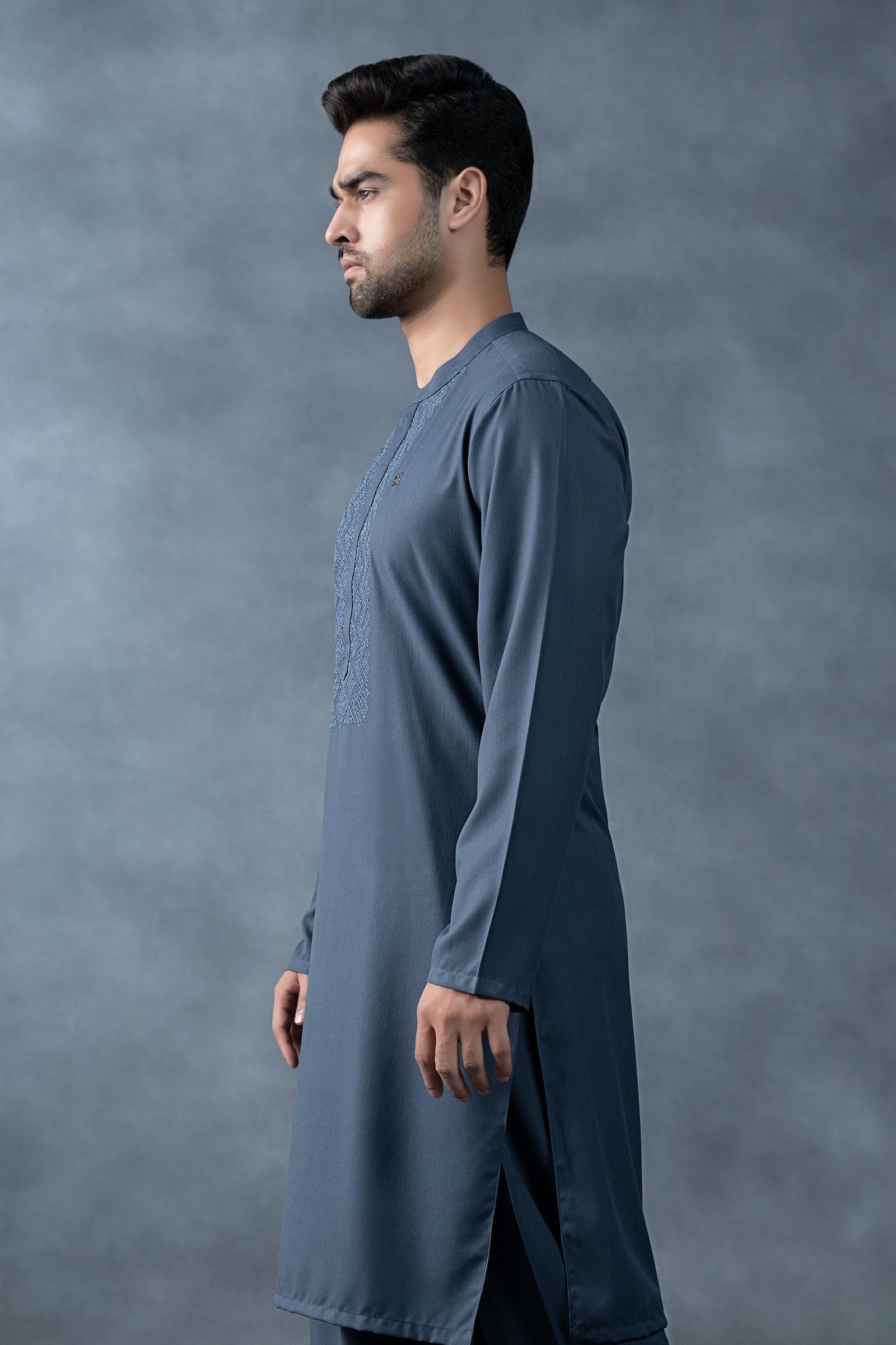 Embroidered Blended Kurta