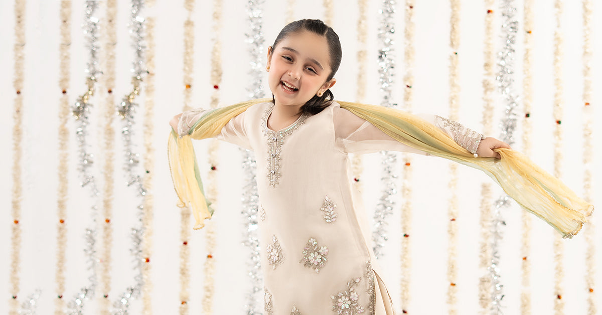 3 Piece Embroidered Organza Suit