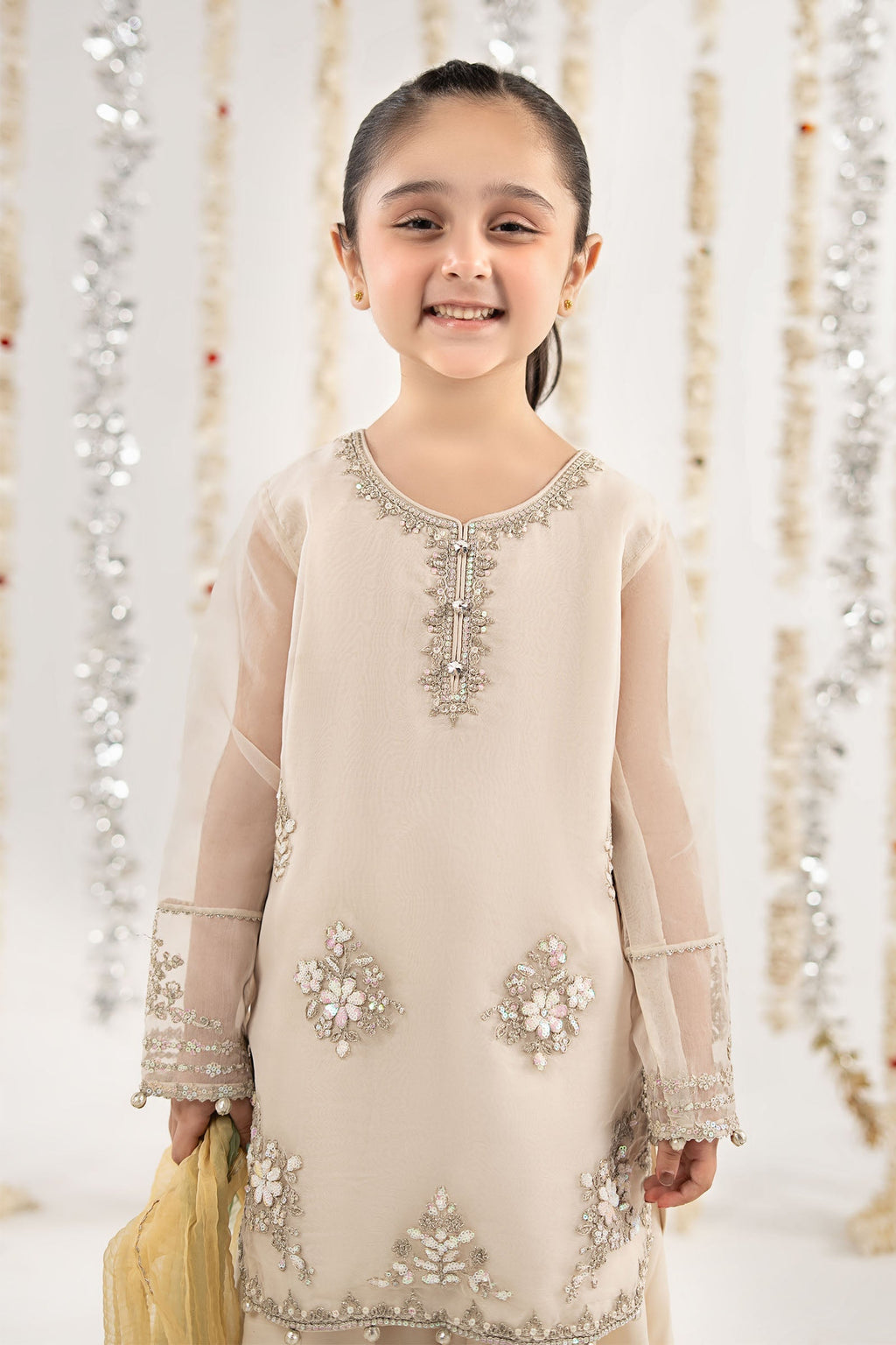 3 Piece Embroidered Organza Suit