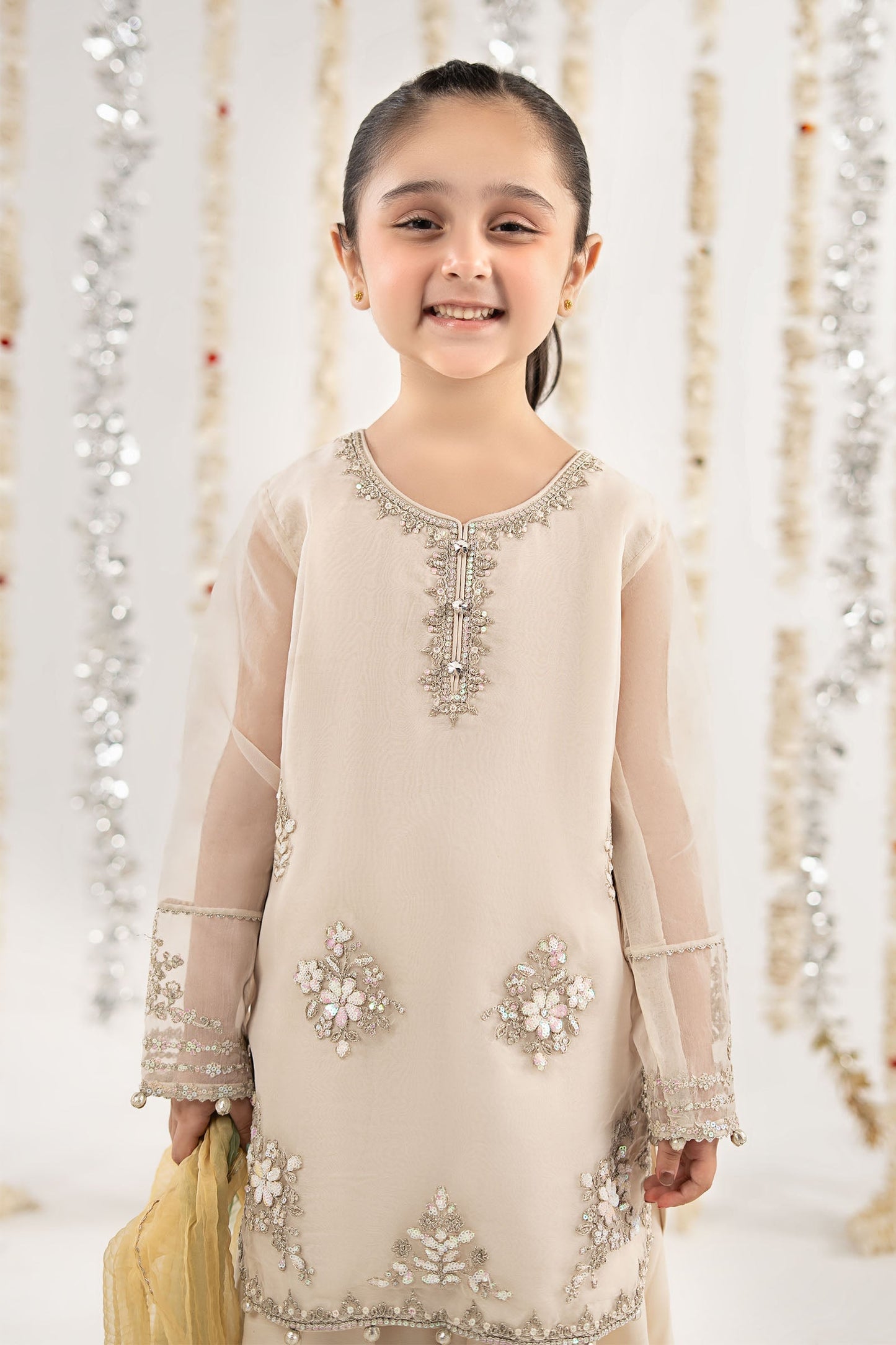 3 Piece Embroidered Organza Suit
