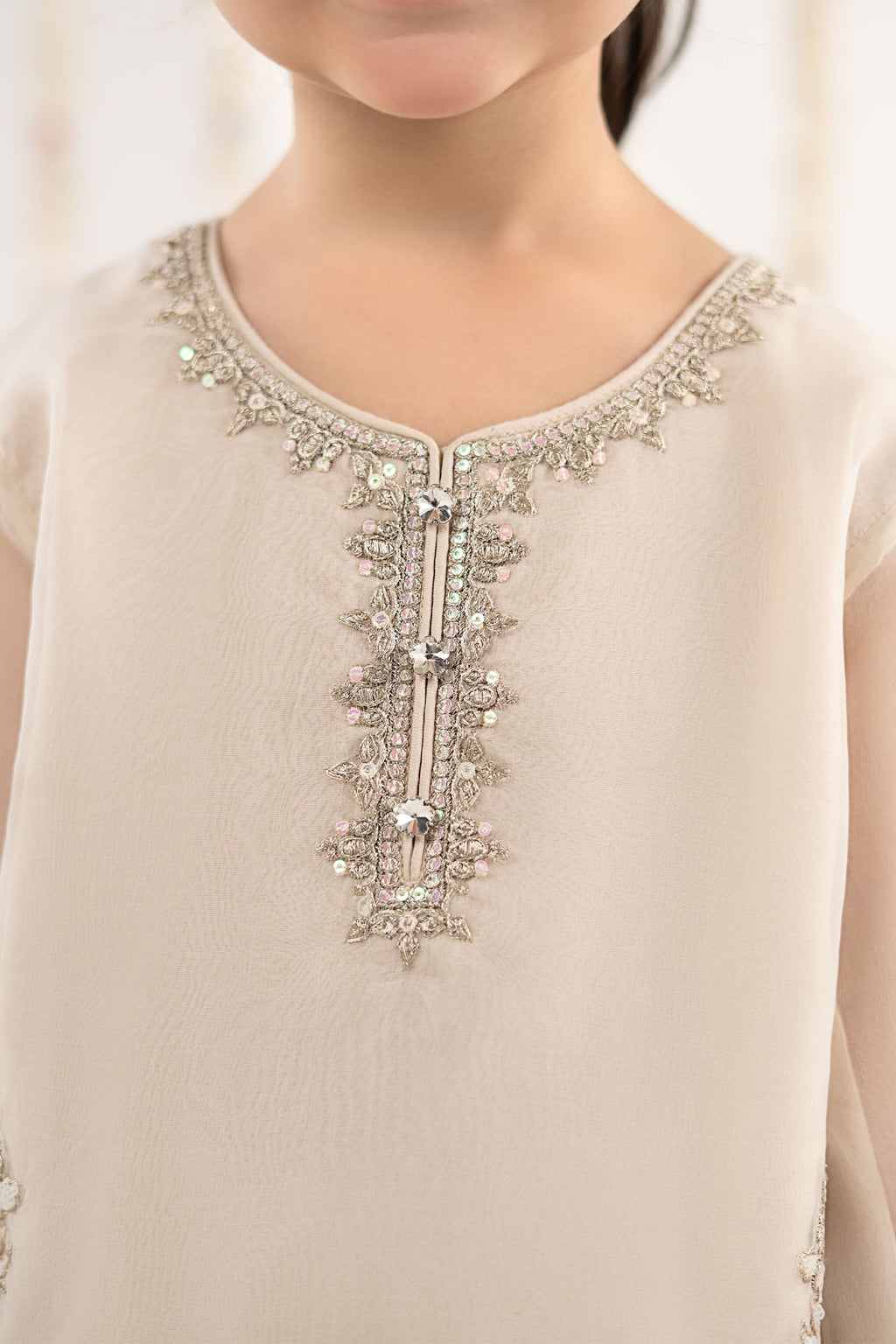 3 Piece Embroidered Organza Suit