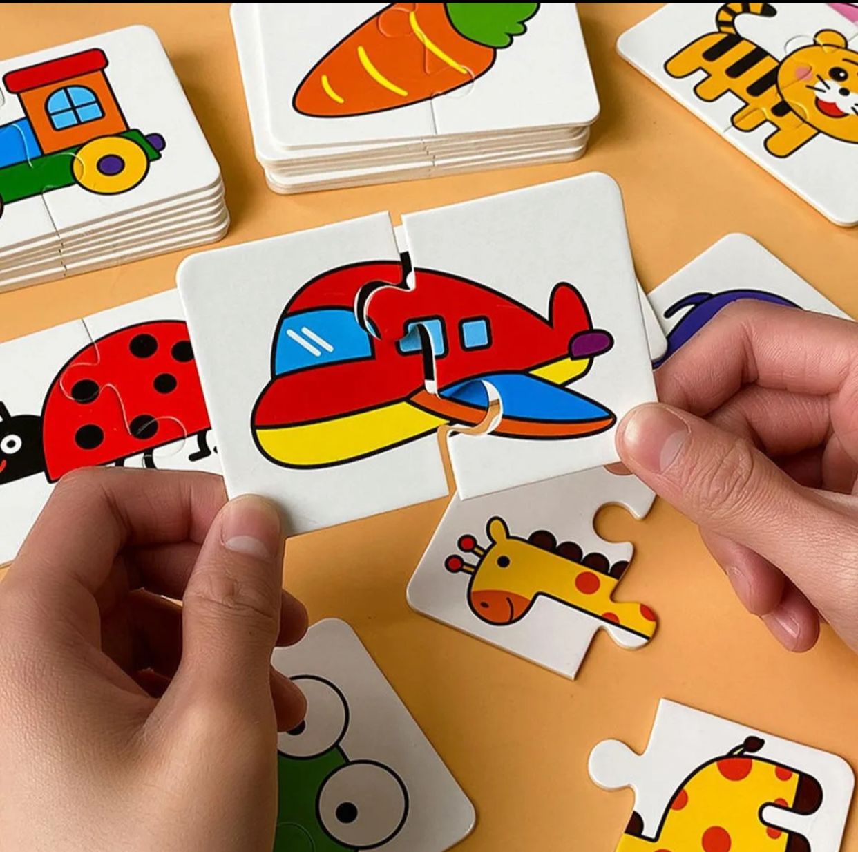 Montessori Toddler Card Matching Education Puzzle Toy