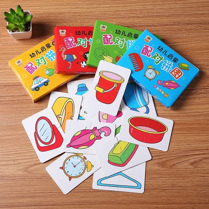 Montessori Toddler Card Matching Education Puzzle Toy