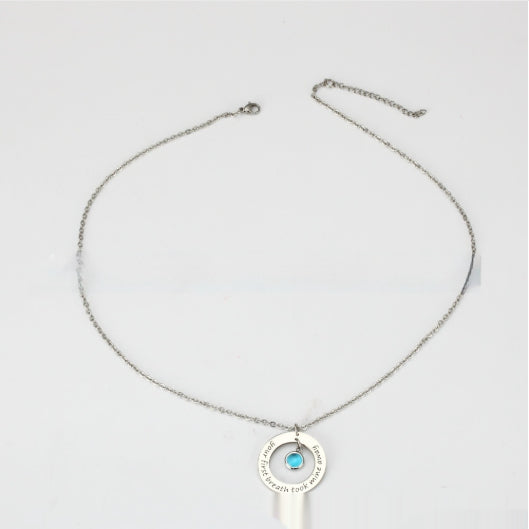 Customizable Stainless Steel Colored Diamond Necklace