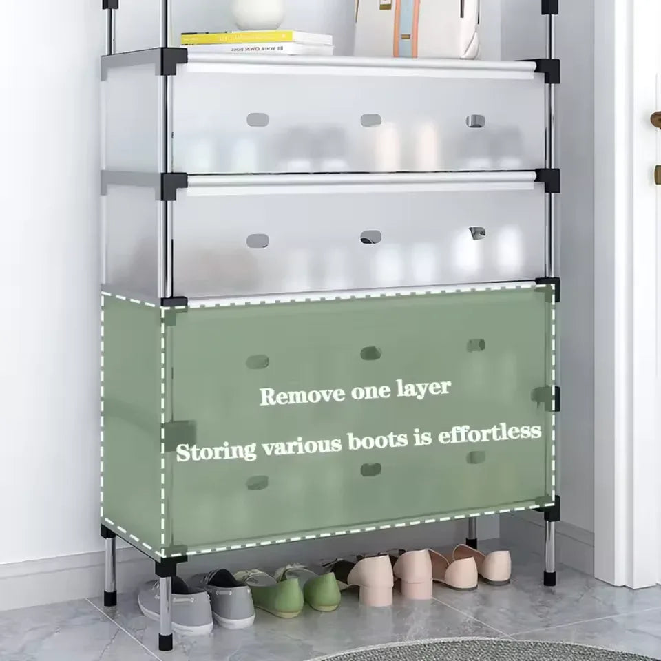 Multilayer Dustproof Shoes Rack – Spacious & Durable Organizer
