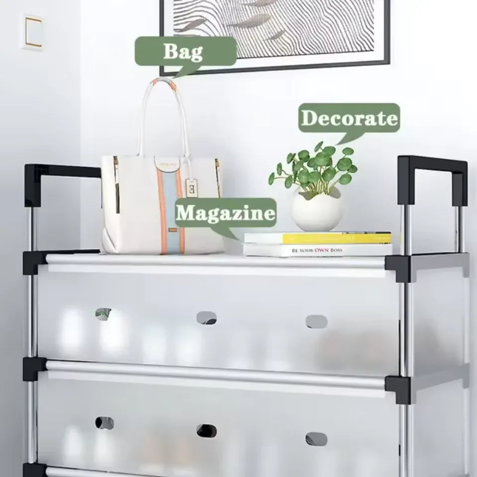 Multilayer Dustproof Shoes Rack – Spacious & Durable Organizer